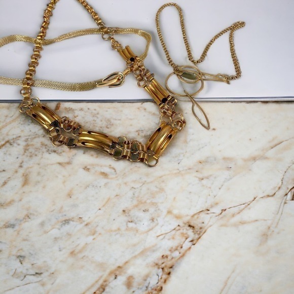 Bohemian Chunky‎ Costume Jewelry Lot 3 Necklaces Set Trendy Affordable Fashion - Picture 2 of 7